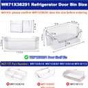 WR71X38291 Refrigerator Door Shelf Bin Compatible with GE GFE24JSKGFSS GYE18JSLKFSS GWE19JSLGFSS, WR71X38291 Refrigerator Shelf Door Module Replace WR71X25043 AP7186348