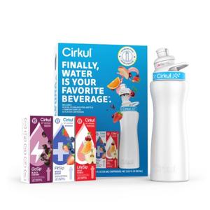 Cirkul® 22 oz. White Stainless Steel Bottle Starter Kit