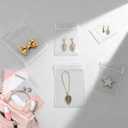 70-Piece Jewelry Storage Bags, Resealable PVC Clear Jewelry Bags, & 70pcs Cleaning Cloth Pink Polishing for Rings, Earrings, Bracelets, and Small Jewelry Packaging