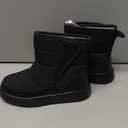 Waterproof Insulated Ankle Booties Western Suede Fur Lined Combat Boots Lightweight Winter Shoes Size 30