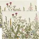Artoid Mode Antique Herbs and Wild Flowers Spring Placemats Set of 2, 12x18 Inch Seasonal Summer Table Mats for Party Kitchen Dining Decoration
