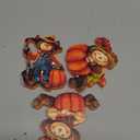 3 Pcs Fall Harvest Scarecrow Figurines with Pumpkin Thanksgiving Wooden Little Scarecrow Figurines Table Decoration for Autumn Thanksgiving Gifts Home Office Decor Party Supplies