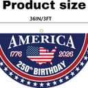WENWELL 250 year anniversary Birthday Bunting Flag, 1776-2026 Commemorative Patriotic Fan Banner, 1.5x3 FT with Brass Grommets 2 Pack