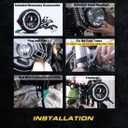 7 Inch LED Motorcycle Headlight Round DOT Approved With Housing Bucket Turn Signals DRL Halo Ring Angle Eyes Hi/Lo Beam Headlight w/Fork Clamp Bracket for H-arley Honda Yamaha Motorcycle