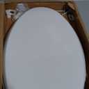 Mayfair Cassel Slow Close Toilet Seat, Easy Clean, Non Slip Premium Wood Seat, Easy Install, Made in USA, Elongated, White