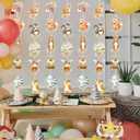 2 x Woodland Animal Hanging Garlands 8Pcs Woodland Creatures Theme Hanging Decorations Forest Animals Cutout Ceiling Wall Decor for Woodland Baby Shower Decorations Birthday Party Supplies