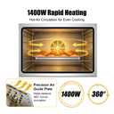 OVENGE Commercial Countertop Convection Oven 19QT 110V-120V, Quarter-Size Oven, 360° Even Hot Air Circulation, Precise Thermostat, 120-Min Auto-Shutoff Timer, 3 Racks, Double-Layer Glass Door