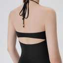 SUUKSESS Halter Tops for Women Tank Tops with Built in Bras Double Lined Open Back Y2K Going Out Camisole (Black, S)