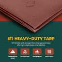 Large Waterproof Tarp - Heavy Duty 10 Mil Thick Poly Tarpaulin Ideal for Canopy Tents, Boats, RV or Pool Covers - Multipurpose Protective Tarps with Grommets for Indoor, Outdoor Use | 10' x 20' 2 Pack (Green-medium Weight Protection)