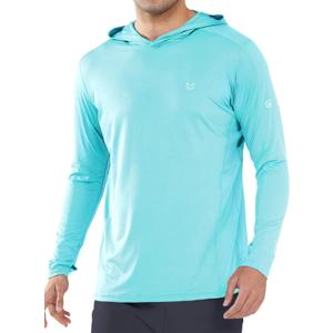 NORTHYARD Men's Sun Protection Shirt UPF 50+ Hoodie Long Sleeve Fishing Swim Rash Guard Shirts UV SPF Lightweight Running (Green, S)