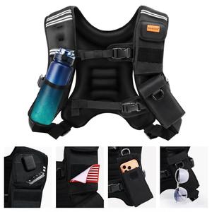 Weighted Vest Woman & Men,8lb/12lb/16lb/20lb/30lb/40lb Plus Size Weighted Vest With Phone Pockets & Reflective Strips for Walking, Running, Hiking,Rucking, Workout, Strength Training, No Size