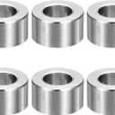 MECCANIXITY 6pcs M12 Metal Spacers, 1/2" IDx7/8" ODx1/2" Length Stainless Steel Spacer Round Unthreaded Standoff Bushing Plain Finish for Screw Bolts, Silver 12x22x12mm