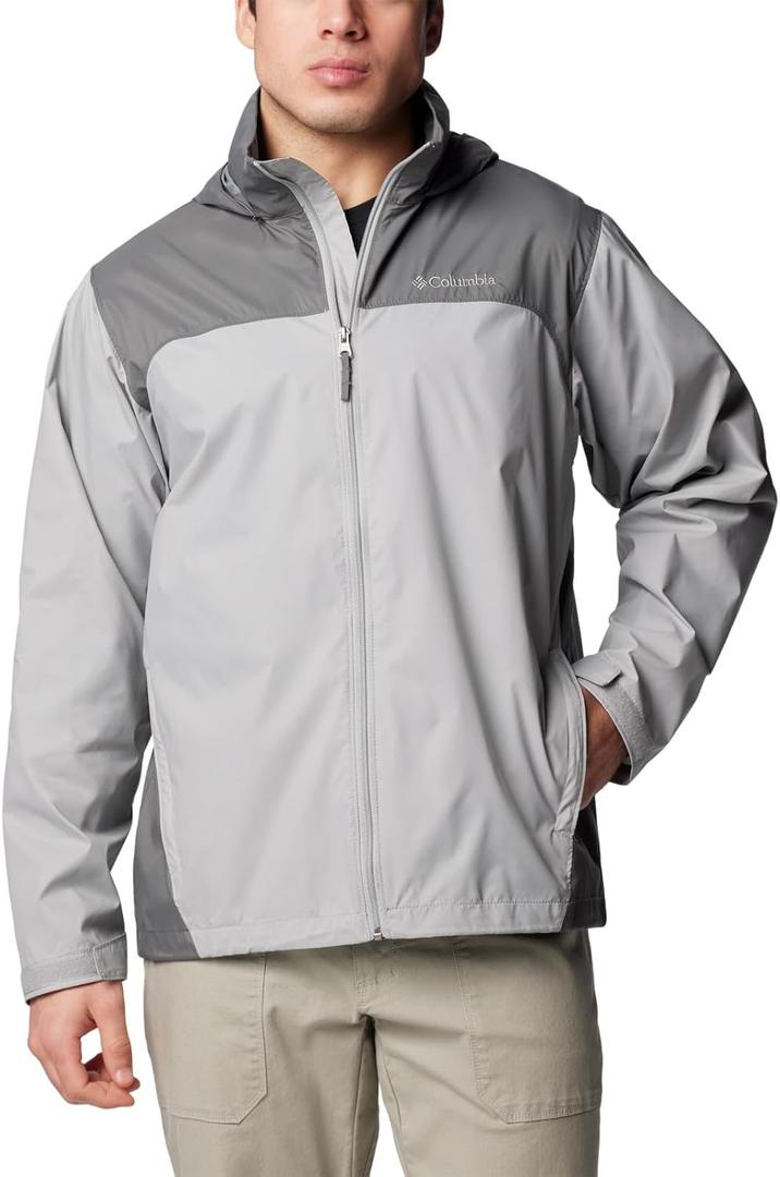 Columbia Mens Glennaker Lake II Rain Jacket (Medium, Columbia Grey/City Grey)