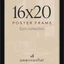 Americanflat 16x20 Poster Frame - Matted to 14x17 - Engineered Wood - Black
Fits photos, posters and art