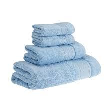 HALLEY Turkish Premium Bath Towels 650 GSM Highly Absorbent Super Soft 100% Cotton (4-Pack Bath/Hand/Washcloth, Blue, 16x26)