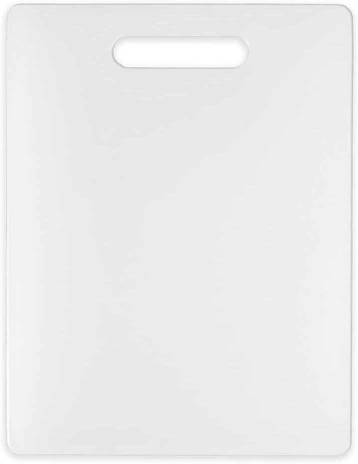 Dexas NSF Polysafe Cutting Board with Handle, 8.5 by 11 inches, White