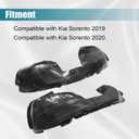 GXARTS 2PCS Black Driver & Passenger Side Front Fender Liner Splash Shield 86820C6500 86810C6500 Compatible with Kia Sorento 2019 2020