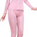 Grenasasilk Womens Silk Long Underwear Mulberry-silk Long Johns Thermal Underwear Sets Cold Weather Base Layer (Medium, Rubber Red)