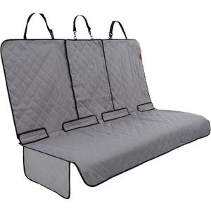 Lusso Gear Car Seat Cover & Protector for Dogs - Non-Slip Waterproof Seat Covers for Trucks & Cars - Universal Fit Dog Backseat Protector - Machine-Washable Pet Travel Accessories - Gray, Large (Premium Edition - Gray)