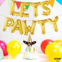KatchOn, Lets Pawty Balloons Gold - 16 Inch | Lets Pawty Banner | Dog Birthday Balloons for Birthday Decorations | Dog Birthday Banner, Dog BirthDay Party Supplies