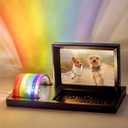 Capti Rainbow Bridge Light and Dog Photo Frame  Radiant Dog Memorial Gifts for Loss of Pet, Rainbow Glass Dog Memorial Frame, LED Light, for Sympathy, Bereavement, Grief and Loss of A Dog or Cat