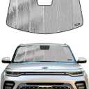 Pigenius Windshield Sunshade for Kia Soul 2020-2025 (Gen 3 / Chassis SK3) GT-Line, Reversible Silver/Black
