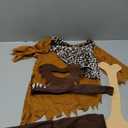 fun shack Stone Age Costume Boys Brown Caveman Kids Historical Halloween Costumes For Boys, Medium