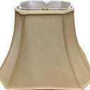 Royal Designs Rectangle Bell w Cut Corners Designer Lamp Shade, Antique Gold, (5.5 x 7) x (10 x 14 )10.5