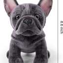 French Bulldog Stuffed Animal, 8.6 inch Realistic Puppy Plush Cute Soft Dog Gifts for Boys and Girls (Gray)