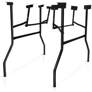 29" Heavy Duty Folding Table Legs Set of 2 - Commercial Banquet Foldable Legs for Kitchen DIY, Pedestal Folding Table Legs for Desk Repair & Home Furniture (Black Steel) (23.43 x 31.3 x 29.02 inch)