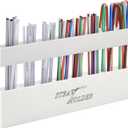 4 x Straw Holder for Cabinet Reusable Straw Organizer for Cupboard Tumbler Straw Storage Container for Counter Straw Dispenser for Kitchen Counters and Cupboards