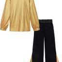 ReliBeauty Kids 70s Boys Disco Costume, 130