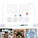 Balloon Arch Kit Balloon Arch Stand With Base, 8Ft & 5Ft High Free Bending Half Arch Balloon Stand For Wedding Birthday Party Baby Shower Yard Lawn Graduation Decorations(No Balloons)
