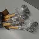 Home Hero Stainless Steel Kitchen Utensils Set - Wood Handle Nonstick Stainless Steel Cooking Utensils Set - Heat Resistant Kitchen Essentials & Metal Kitchen Gadgets (Silver & Wood) (10 Pcs)