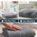 Grey Hand Towels for Bathroom - Pack of 4 (16" x 28") - 100% Cotton Double Stitched Edges - Ultra Soft, Quick Dry & Highly Absorbent - Everyday Comfort Hand & Face Towels for Family and Gym Use - Grey