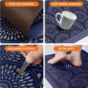 Mattitude Kitchen Mat, 17.3x28in Heavy Duty Ergonomic Comfort Foam Standing Desk Mat, Waterproof Non-Slip Standing Mats and Rugs for Kitchen, Office, Laundry, Blue