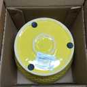 Napco Honeycomb Embossed Bright Yellow 6 Inch Ceramic Flower Pot Planter with Saucer Yellow