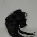 KooKaStyle Invisible Wire Hair Extensions with Transparent Wire Adjustable Size 4 Secure Clips Long Wavy Secret Hairpiece (24 Inch, Black)