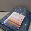 BGment Room Darkening Curtains 84 Inches Long, Grommet Thermal Insulated Blackout Curtains with Wave Line and Dots Printed for Bedroom, 2 Panels, Each 52 x 84 Inch, Steel Blue