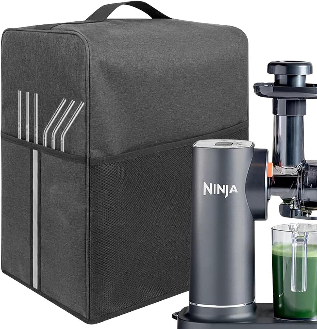 Juice Extractor Cover, Waterproof and Dustproof Appliance Cover, 15 "L x 9 "W x 18 "H, Easy to Clean, Premium Oxford Fabric, Mesh Bag for Accessory - Dark Gray