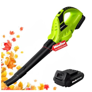 Mueller UltraStorm Cordless Leaf Blower, 20 V Powerful Motor, Electric Leaf Blower for Lawn Care, Battery Powered Leaf Blower Lightweight for Snow Blowing (Battery & Charger Included) Green 6 Pack