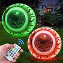 FunFanso 2 PCS Halloween Inflatable Eyeballs Indoor Outdoor Decorations, 24 Inch Blow up Eyeballs with Built-in Multi-Color RGB LED Light, Scary Hanging Decor for Window Gates Garden Yard Party Home