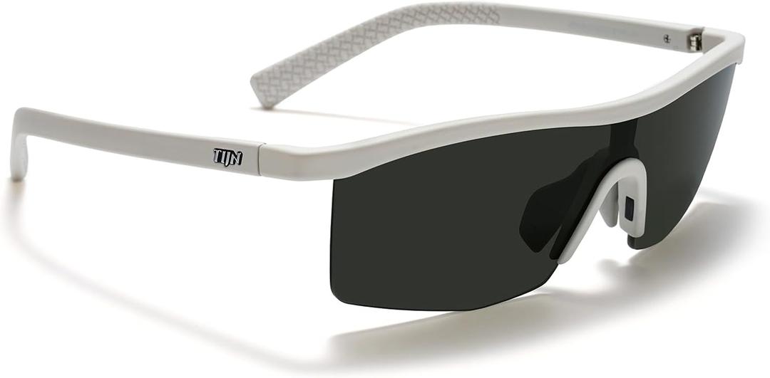 TIJN Anti-Slip Sport Sunglasses Men Women,UV400 Running Baseball Cycling Golf Hiking Fishing Wrap Around Outdoor Glasses