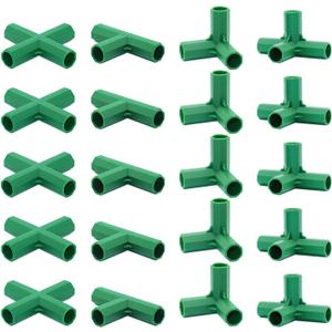 20PCS Fitting 0.43 Inch 11mm 4 Types Stable Support Heavy Duty Greenhouse Frame Building Connector Suitable for Grape Trellis Sunscreen Shed Gardening Plant Stakes for Flower and Greenhouse Frames