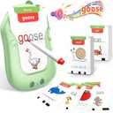 Reusable Writing & Drawing Talking Flash Cards for Toddlers168 Phonics Learning Cards with 8 Color Pens, Montessori Sensory Toys for Autism, Speech Therapy Preschool Education for Kids.