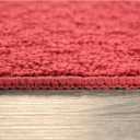 Garland Rug Town Square Chili Pepper Red 9' x 12' Non Slip Area Rug for Living Rooms & Hallways, Stylish & Durable for High-Traffic Areas