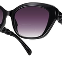 LADEESSE Reading Sunglasses for Women - Stylish Bifocal Sunglasses with Readers Built-in - UV400 Protection +2.75 (Black)