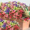 18 Bundles Artificial Flowers for Outdoors No Fade Fake Plants Faux Flowers for Spring Summer Decor, UV Resistant Artificial Outdoor Plants for Outside & Indoor Planter Porch Balcony Patio Decor - Mix (Multi Color)