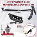 New Upgrade Large Size Lawn Mower Blade Sharpener & Balancer, 15-45 Adjustable Frame with Ball Bearing Manufacture Handle and High Precision Magnetic Blade Balancer for Many Types of Blade