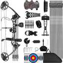 Lanneret Compound Bow and Archery Sets - Right Hand Archery Compound Bows 0-70 lbs Draw Weight Adjustable for Adults and Beginners25"-31" Draw Lengthup to IBO 320 fpsArchery Hunting Bow Set